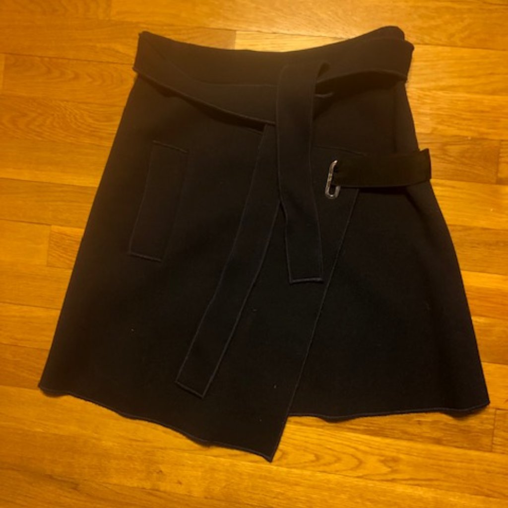 Carven Navy Asymmetrical Skirt